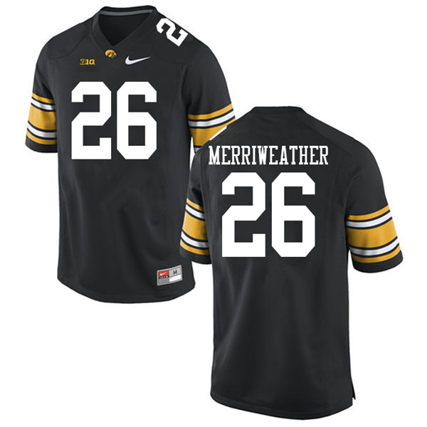 Men #26 Kaevon Merriweather Iowa Hawkeyes College Football Jerseys Sale-Black